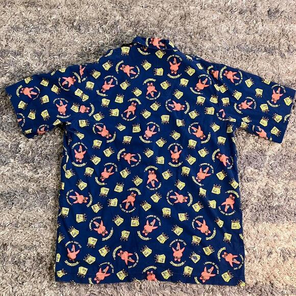 Vintage‎ Y2K SpongeBob SquarePants Nickelodeon Button Up Shirt - Picture 4 of 6
